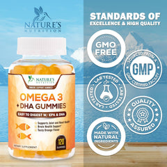 Nature's Nutrition tarro abierto con gomitas visibles para almacenamiento
