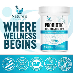 Nature's Physician etiqueta con información nutricional clara para referencia segura