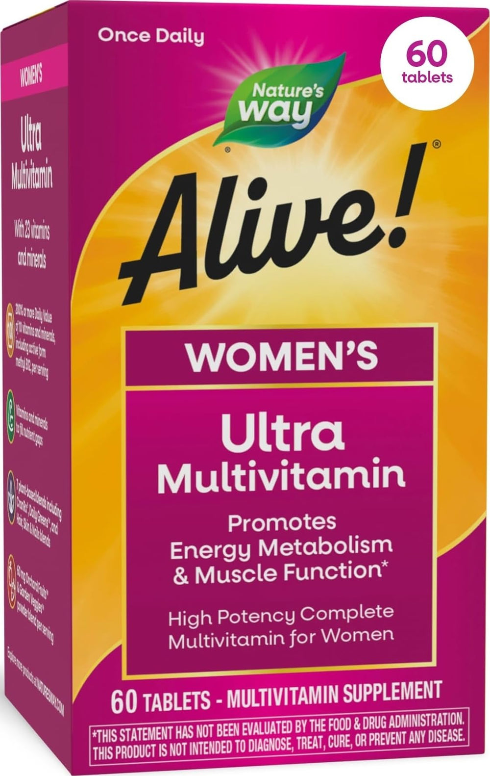 Nature's Way frente del empaque mostrando multivitamínico para mujeres