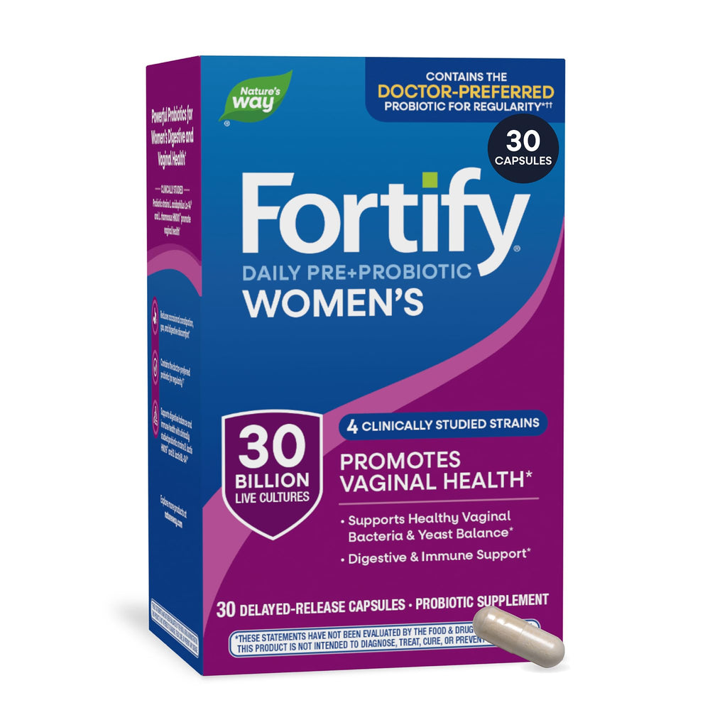 Nature's Way empaque frontal mostrando beneficios para mujeres