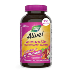 Nature's Way envase Alive! Women's 50+ mostrando diseño y cantidad 130 ct