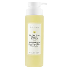 Naturium gel aceite frente mostrando envase y beneficio hidratante