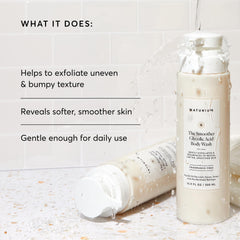 Naturium gel en uso en ducha demostrando limpieza y suavidad