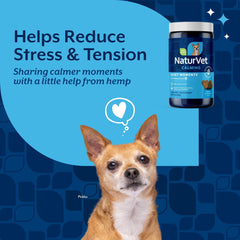 NaturVet ingredientes destacados melatonina y cáñamo para apoyo calmante