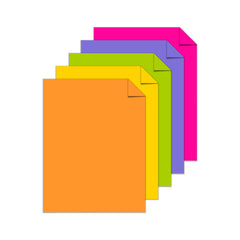 Neenah Astrobrights abanico de hojas surtidas para elegir colores vistosos