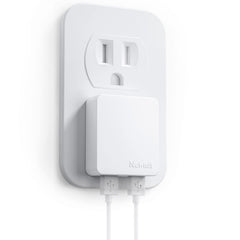 Nekmit vista frontal del cargador blanco, compacto y práctico