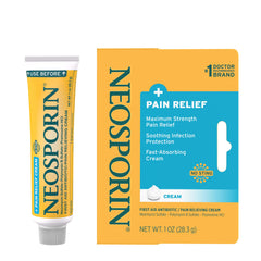 Neosporin tubo de 1 oz primer plano destacando portabilidad y alivio rápido