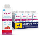 Nepro botella frontal Mixed Berry mostrando embalaje y beneficios