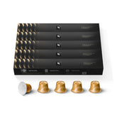 Nespresso Caramello vista frontal del paquete mostrando diseño y cantidad 50 cápsulas