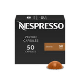 Nespresso Orafio frontal de la caja mostrando 50 cápsulas y conveniencia