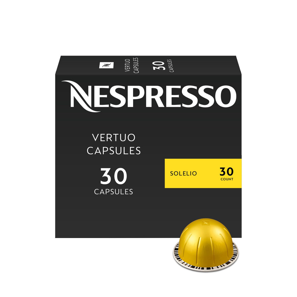 Nespresso Solelio frontal del embalaje mostrando 30 cápsulas y claridad del producto
