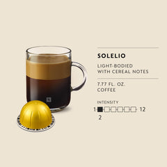 Nespresso Solelio taza larga preparada con crema perfecta y volumen de 7,77 fl. oz.