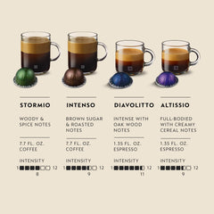 Nespresso Stormio cápsula con textura que sugiere sabor rico y equilibrado