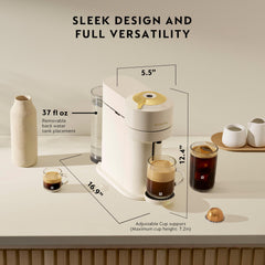 Nespresso Vertuo Next taza con crema espesa demostrando textura uniforme