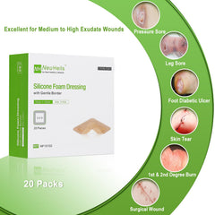 NeuHeils detalle de la espuma absorbente que retiene exudado y protege la herida