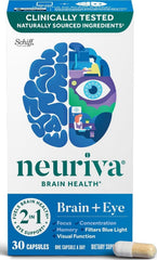 NEURIVA empaque frontal mostrando cápsulas y beneficios visuales