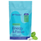 Neuro bote frontal mostrando mints spearmint y beneficio de energía portátil