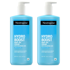 Neutrogena frasco frontal Hydro Boost Body mostrando envase y beneficio hidratante
