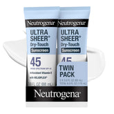 Neutrogena envase frontal mostrando etiqueta y SPF 45, protección visible