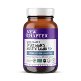New Chapter envase frontal que muestra multivitamínico diario para hombres mayores