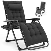 NEWBULIG front view of zero gravity chair showing sturdy frame and ergonomic design
