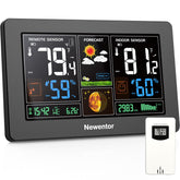 Newentor front display showing temperature and humidity for quick readings