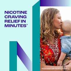 Nicorette paquete abierto con piezas visibles que facilitan el inicio del tratamiento