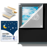 NIGHTON panel frontal mostrando cobertura total y bloqueo de luz