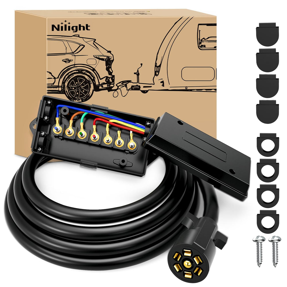Nilight enchufe 7 vías frontal mostrando conectividad segura