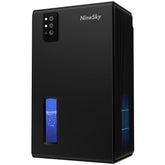 NineSky vista frontal del deshumidificador con diseño compacto y control sencillo