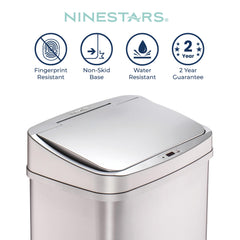Ninestars sensor de movimiento en primer plano que abre la tapa sin contacto para higiene
