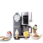 Ninja Creami NC701 vista frontal con helado listo, ocupa poco espacio