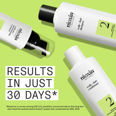 Nioxin leave-in treatment bottle delivering volume boost and scalp refresh