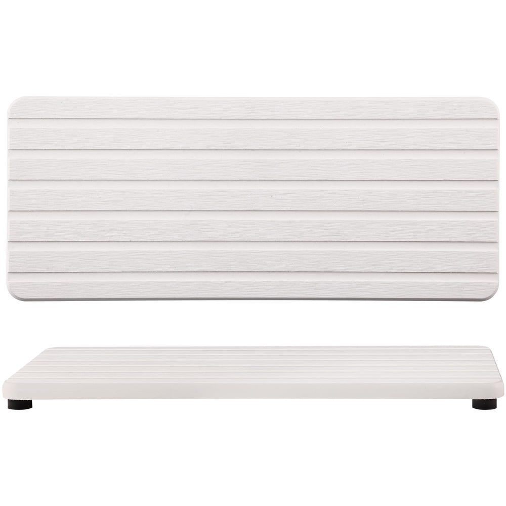 NiuYichee bandeja frontal blanca absorbe agua y ordena encimeras