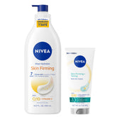 NIVEA front packaging of skin firming set showing both products and benefits