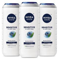 NIVEA MEN envase frontal mostrando volumen y diseño, práctico y sustentable