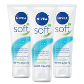 NIVEA soft vista frontal del tubo mostrando el diseño y facilidad de uso