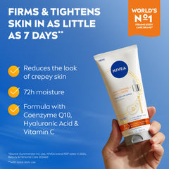 NIVEA textura en primer plano del serum-loción, demuestra absorción rápida y ligereza