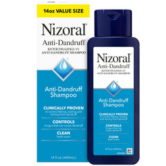 Nizoral envase frontal mostrando tamaño y aroma fresco