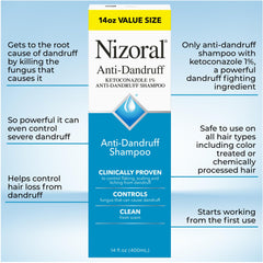 Nizoral tapa dosificadora diseñada para uso cómodo y sin desperdicio