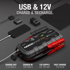 NOCO Boost GB150 en uso arrancando un coche, mayor tranquilidad
