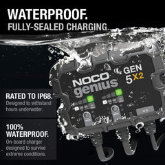 NOCO GEN5X2 cables DC y AC incluidos listos para instalación rápida