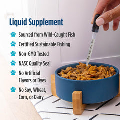 Nordic Naturals gotas de aceite sobre pienso para administración fácil