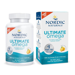 Nordic Naturals envase frontal Ultimate Omega limón mostrando presentación y confianza