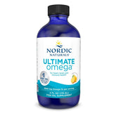 Nordic Naturals botella frontal Ultimate Omega Liquid muestra claridad y confianza