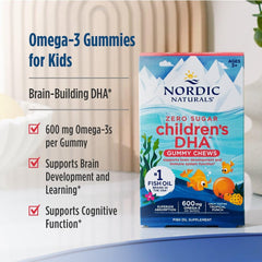 Nordic Naturals primer plano de la textura gomosa, fácil de masticar