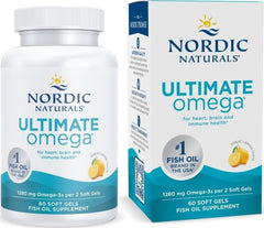 Nordic Naturals front packaging showing product name and lemon flavor benefit