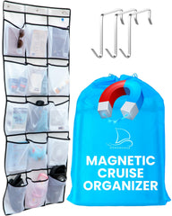 Nordmoose organizador frontal mostrando 15 bolsillos para maximizar espacio