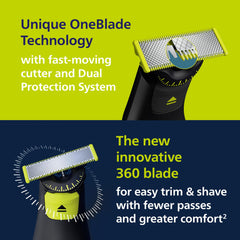 Philips Norelco OneBlade recorte corporal con protector para menos irritación