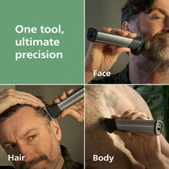 Norelco Philips bandeja con 23 accesorios organizados, versatilidad todo‑en‑uno